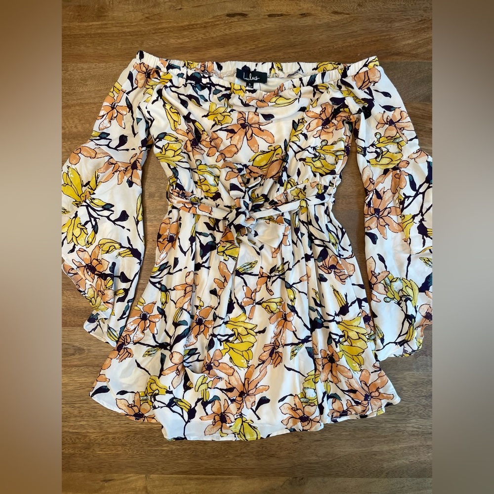 Lulu’s off the shoulder midi summer dress